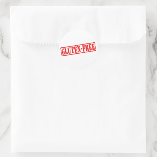 Gluten vrij ronde sticker (Tas)