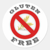 Gluten vrij ronde sticker (Voorkant)