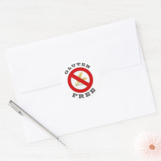 Gluten vrij ronde sticker (Envelop)