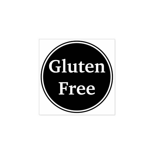 Gluten vrij rubberstempel (Afrduk)