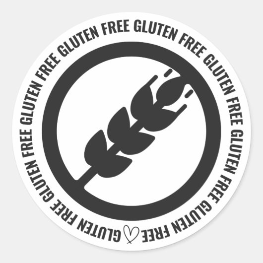 Gluten Vrij Sticker Labels (Voorkant)