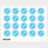 Gluten Vrij Sticker Labels - Blauw & Wit (Vel)