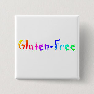 Gluten vrij vierkante button 5,1 cm
