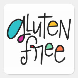 Gluten vrij vierkante sticker