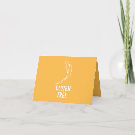 Gluten Vrij Voedsel Label Kaart (Voorkant)