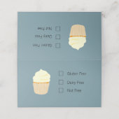 Gluten vrij vouwbaar tafelbord plaatskaartje (Buitenkant ongevouwen)