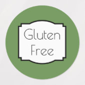 Gluten Vrij waterdicht Labels (Design 1)