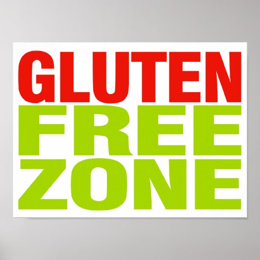 Gluten vrij zone (coeliakie) poster (Voorkant)