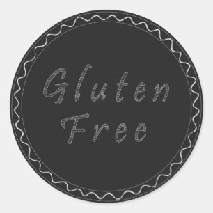 Gluten-vrije kaardsticker ronde sticker