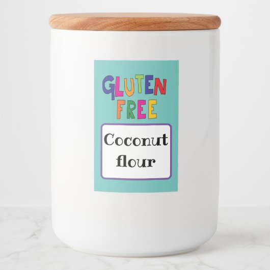 Gluten-vrije knolselderij voedselcoeliakie voedselcontainer etiket (Voorkant)