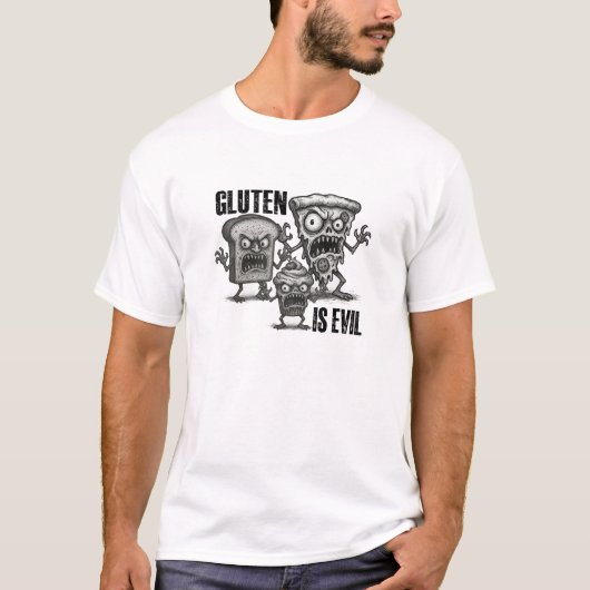 Gluten zijn slecht t-shirt (Voorkant)