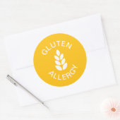 Glutenallergie Waarschuwing Ronde Sticker (Envelop)