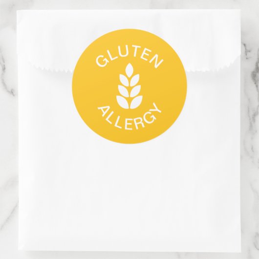 Glutenallergie Waarschuwing Ronde Sticker (Tas)