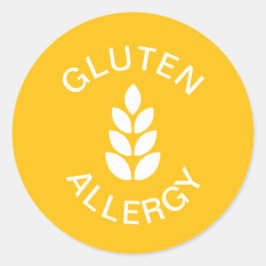 Glutenallergie Waarschuwing Ronde Sticker