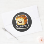 Glutengluten Ik kan niet gluten grappig eten Ronde Sticker (Envelop)