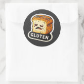 Glutengluten Ik kan niet gluten grappig eten Ronde Sticker (Tas)