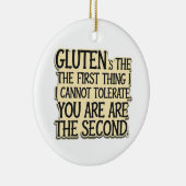 Glutentolerantie Humor ontwerp Keramisch Ornament (Rechts)