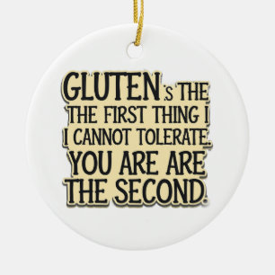 Glutentolerantie Humor ontwerp Keramisch Ornament