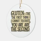 Glutentolerantie Humor ontwerp Keramisch Ornament (Links)