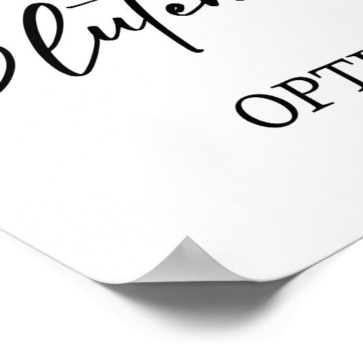 Glutenvrij afdrukbare bruiloft voedsel teken poster (Hoek)