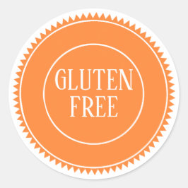 Glutenvrij Allergeen Veilig Vintage Ambacht Ronde Sticker