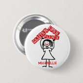 Glutenvrij alsjeblieft kind Cartoon Ronde Button 5,7 Cm (Voorkant /achterkant)