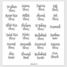 Glutenvrij bakken pantry opslag sticker