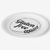 Glutenvrij bericht papieren bordje (Gekanteld)