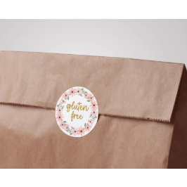 Glutenvrij bloemensticker ronde sticker