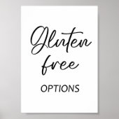 Glutenvrij bord Tafelblad Plaque met Ezel Poster (Voorkant)