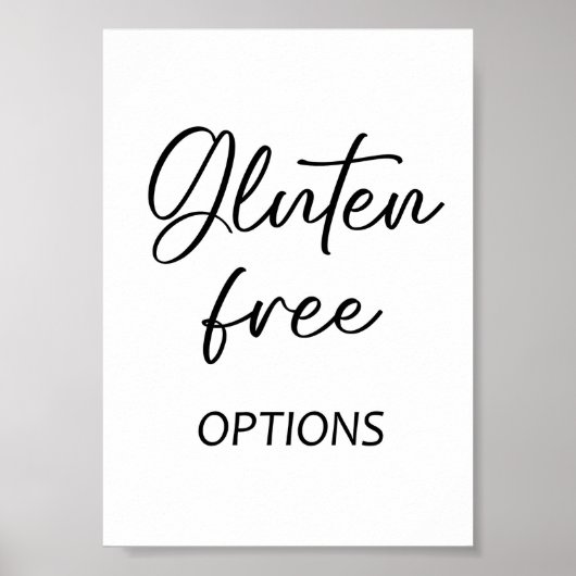 Glutenvrij bord Tafelblad Plaque met Ezel Poster (Voorkant)