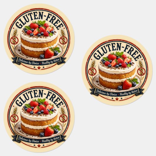 Glutenvrij cake labels (Groep)