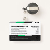 Glutenvrij dineren Restaurant Veiligheid Kaart Badge (Achterkant met intrekbare)