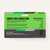 Glutenvrij dineren Restaurant Veiligheid Kaart Badge (Achterkant)