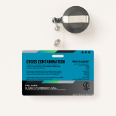 Glutenvrij dineren Restaurant Veiligheid Kaart Badge (Achterkant met intrekbare)