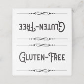 Glutenvrij eenvoudige elegante tafel marker plaatskaartje (Buitenkant ongevouwen)