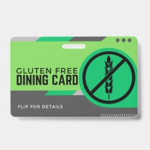 Glutenvrij Eten Restaurant Veiligheid Card