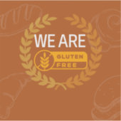 Glutenvrij etiket – Stijlvolle en heldere voedselv Sticker (Voorkant)