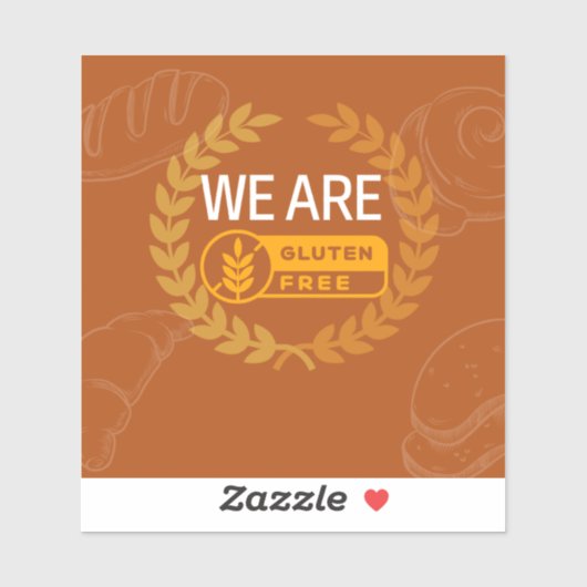 Glutenvrij etiket – Stijlvolle en heldere voedselv Sticker (Vel)
