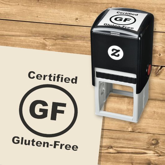 Glutenvrij gecertificeerd  zelfinktende stempel