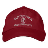Glutenvrij gecertificeerde chef-kok geborduurde pet (Voorkant)