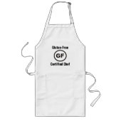 Glutenvrij gecertificeerde chef-kok lang schort (Voorkant)