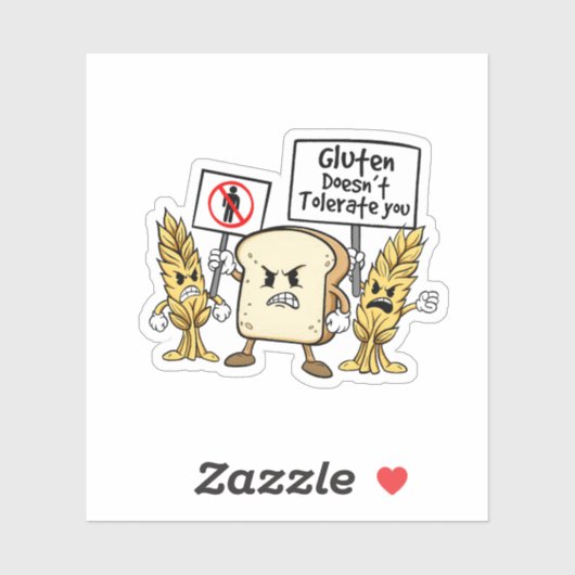 Glutenvrij Humor Sticker (Vel)