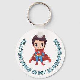 Glutenvrij is mijn Superpower - Comic Hero Coeliac Sleutelhanger