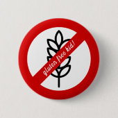 Glutenvrij kind! Coeliakie / allergie alert Ronde Button 5,7 Cm (Voorkant)