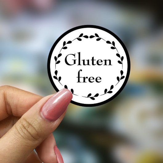Glutenvrij klassieke ronde sticker