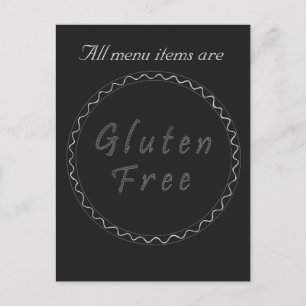 Glutenvrij krijtbord briefkaart