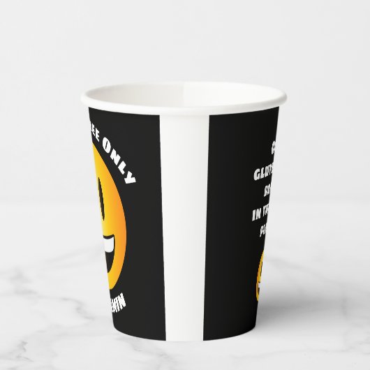 Glutenvrij lachend emoji-gezicht papieren bekers (Links)