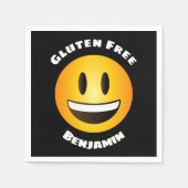Glutenvrij lachende emoji servet (Voorkant)