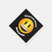 Glutenvrij lachende emoji servet (Hoek)